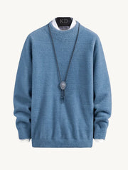 Louis Vicaci Turtle Neck Rabbit Wool Sweatshirt-Light Blue-BR1176