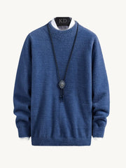 Louis Vicaci Turtle Neck Rabbit Wool Sweatshirt-Blue-BE411/BR1173