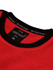 Louis Vicaci Fleece Sweatshirt For Men-Black with Red-BR834