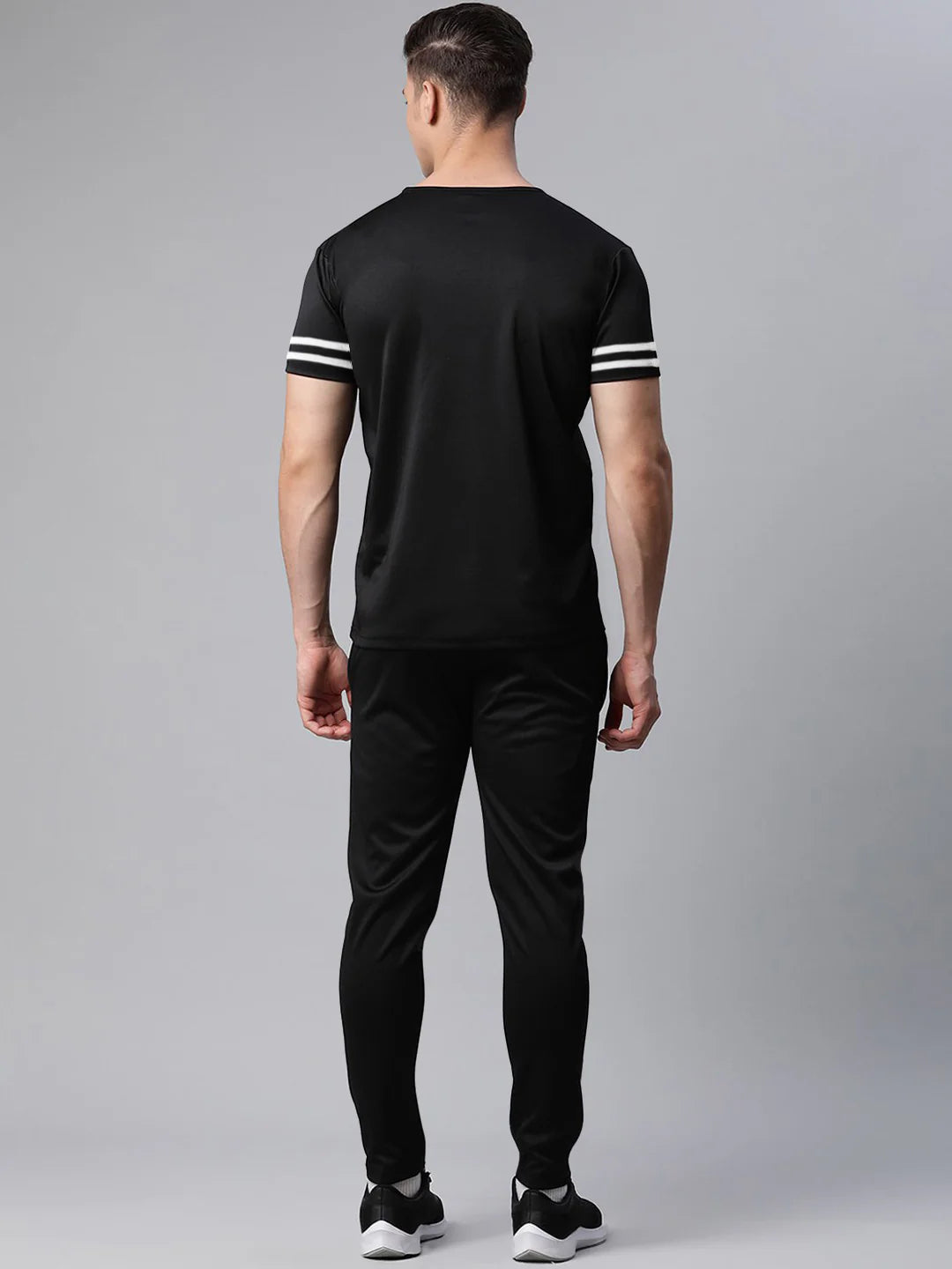 Summer Active Wear Tracksuit For Men-Black-SP1708/RT2415