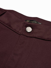 Louis Vicaci Interlock Stretchy Slim Fit Lycra Pent For Men-Maroon-RT2438