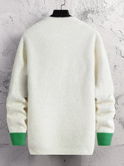 Louis Vicaci Turtle Neck Rabbit Wool Sweatshirt-Off White-BE425/BR1187