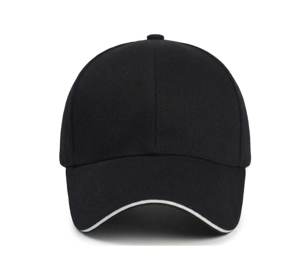 White Border Strip Line Baseball Cap