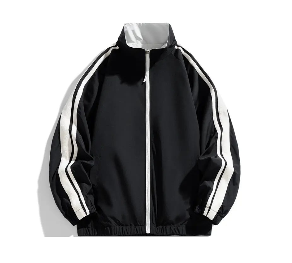 Varsity Style Windbreaker Track Jacket