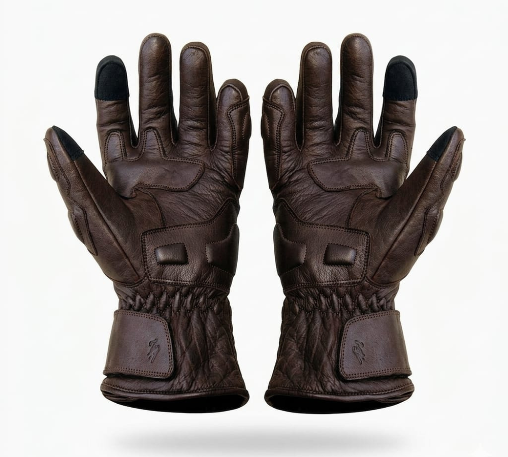 Long Leather Carbon Fiber Gloves