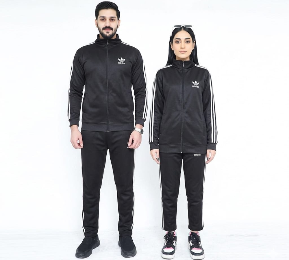 Black Adidas Logo Full Tracksuit