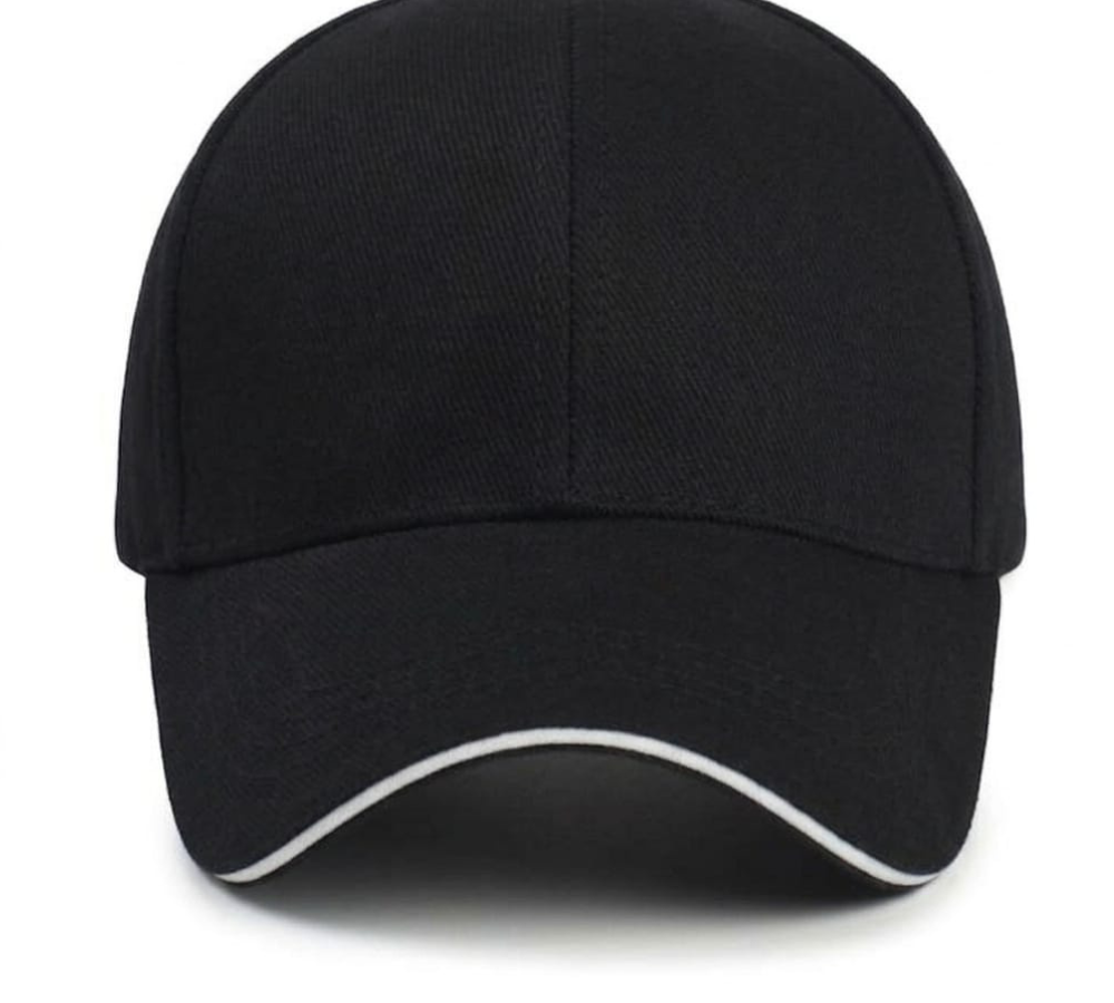 White Border Strip Line Baseball Cap