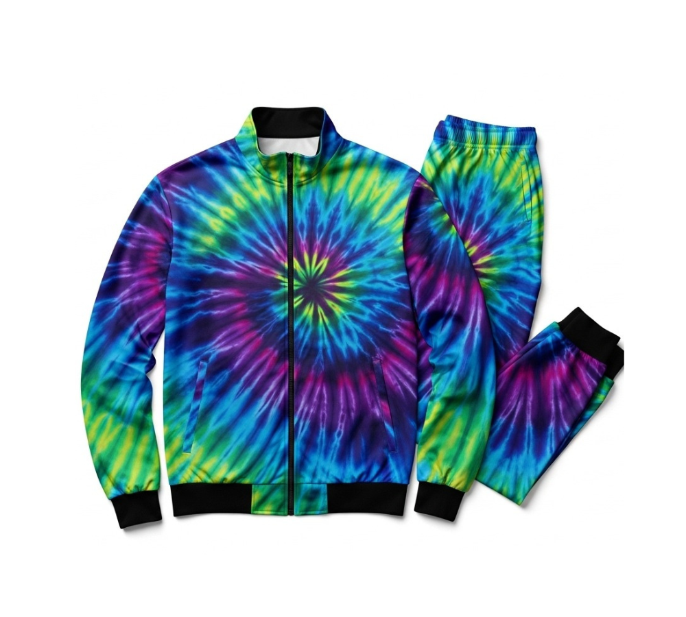 Custom Sublimation Tie-Dye Rainbow Tracksuit