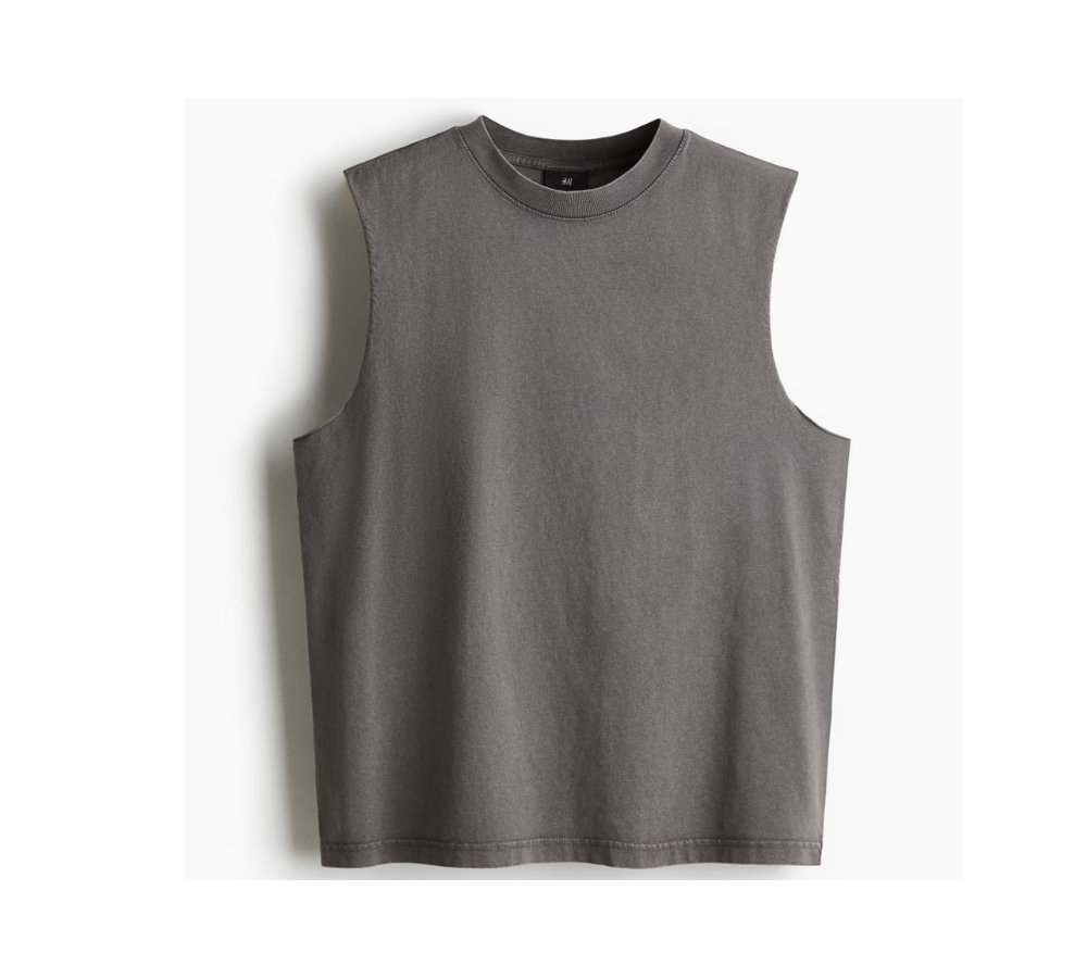 Grey Sleeveless T-Shirt