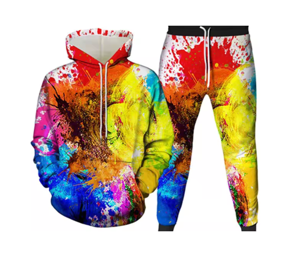 Custom Tie & Dye Sublimation Full Tracksuit
