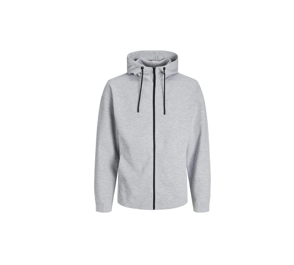 Light Grey zip-up Hoodie