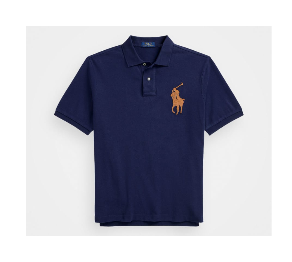 Navy Blue Logo Polo T-shirt