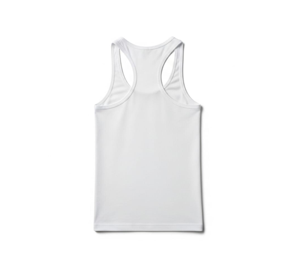 White Sleeveless T-Shirt
